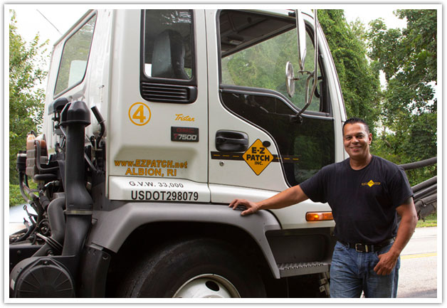 Darrell Edmonds, owner of asphalt spray patching company, E-Z Patch, Inc.